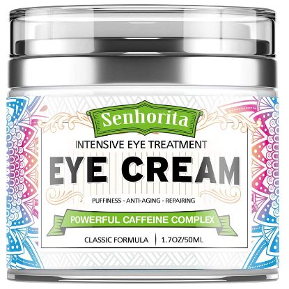 Eye Cream,Under Eye Cream for Dark Circles and Puffiness,Caffeine Eye Cream Anti Aging,Reduce Fine Lines,Eye Bags and Wrinkles,Hydrates and Lifts Your Skin 1.7oz