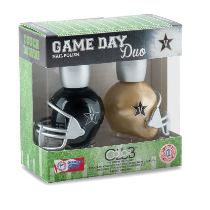 VANDERBILT COMMODORES GAME DAY DUO NAIL POLISH SET-VANDERBILT UNIVERSITY NAIL POLISH-INCLUDES 2 BOTTLES AS SHOWN