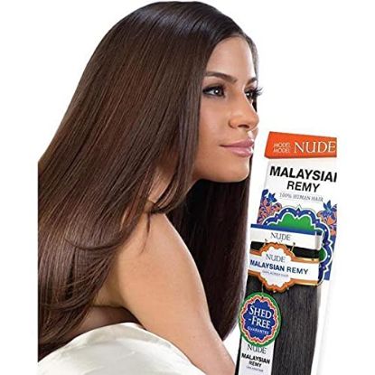 NUDE MALAYSIAN REMY YAKY (18", 1)- Model Model 100% Human Hair Weave