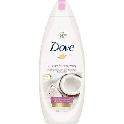 Dove Purely Pampering Body Wash, Coconut Milk With Jasmine Petals, 22 oz (Pack of 3)