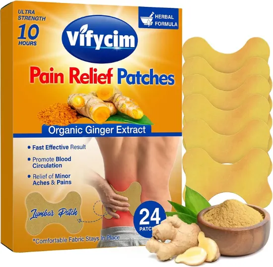 Pain Relief Patches, Lower Back Pain Relief Products, Relief Back & Joint Pain, Muscle Soreness(24Pcs)