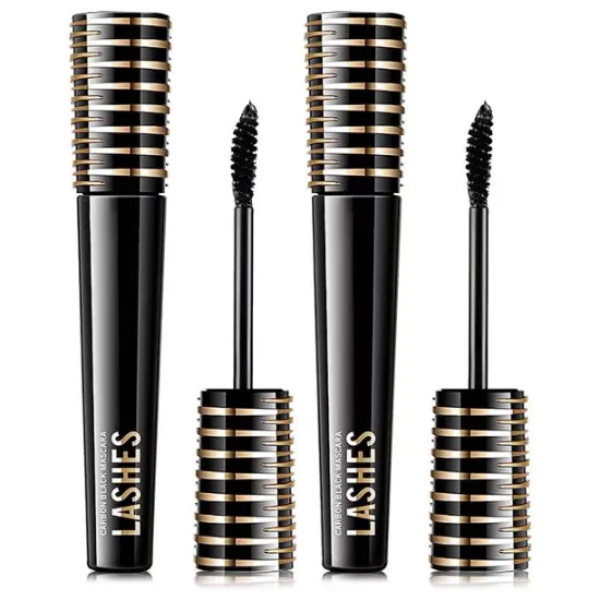 4D Silk Fiber Lash Mascara, 2 PCS Mascara for Longer & Thicker Lashes, Mascara Waterproof Smudge-Proof Long Lasting Lash Extension Makeup