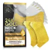 Neck Wrinkle Patches, 24K Gold Collagen Neck Patches for Neck Lines Removal, Firming Smoothing and Moisturizing-5PCS