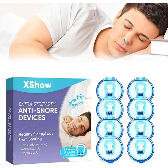 Anti Snoring Devices, 8 Pcs Magnetic Nose Clip Provide The Effective Solution to Stop Snoring