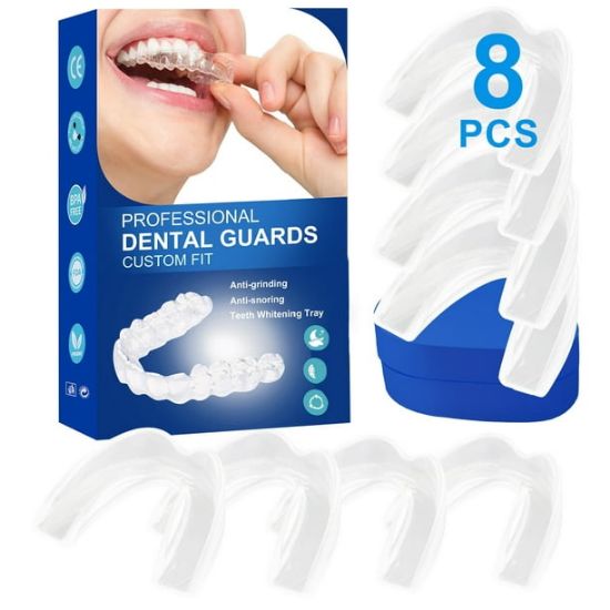 Picture of Senhorita Mouth Guard, 8PCS Grinding Teeth Professional Dental Night Guard for Teeth Grinding Stops Bruxism & Eliminates Teeth Clenching Teeth 2 Sizes