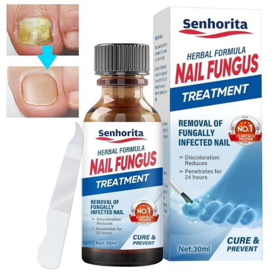 Picture of Toenail Fungus Treatment, Extra Strength Nail Repair Liquid for Toenail and Fingernail, Repairs and Renew Damaged, Broken, Cracked & Discolored Nails