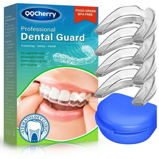 Picture of Mouth Guard, for Grinding Teeth Professional Dental Night Guard for Teeth Grinding Stops Bruxism & Eliminates Teeth Clenching Teet