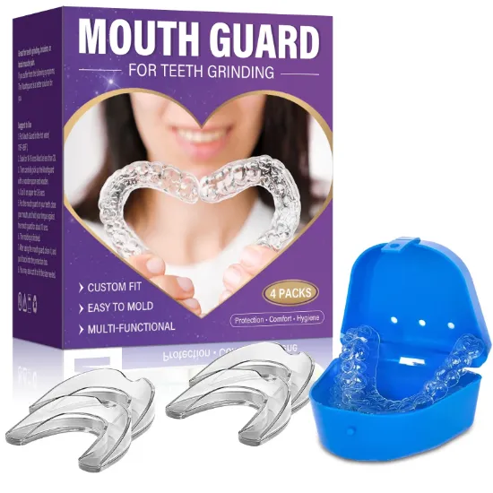 Picture of Mouth Guard for Grinding Teeth at Night, Night Guard Mouth Guard for Sleeping Stop Bruxism and Teeth Clenching with Hygiene Case